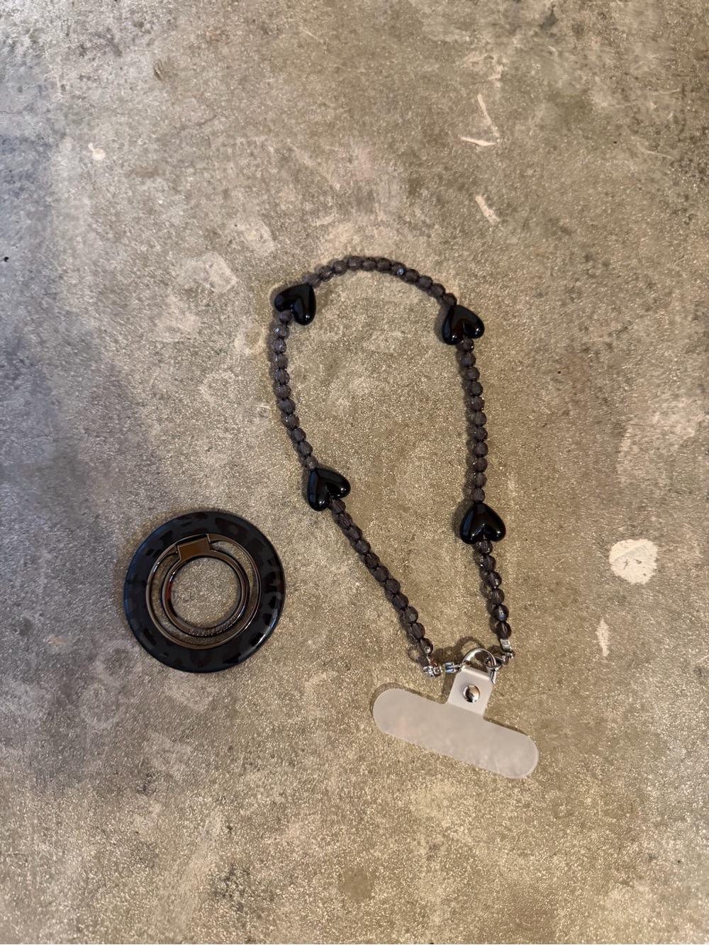 Phone charm/wristlet & magnetic phone grip